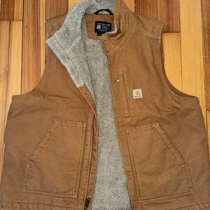 Carhartt Men's Tan Sherpa-Lined Vest